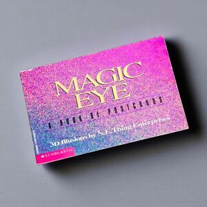1994 Magic Eye 3D Postcards Book Complete Scholastic Edition Vintage Postcard